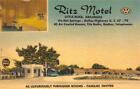 RITZ MOTEL Little Rock, Arkansas Roadside c1940s Leinen Vintage Postkarte