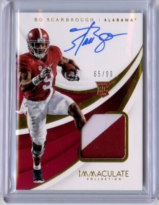 Bo Scarbrough 2018 Panini Immaculate Collegiate RPA 65/99 #136 - Image 1 of 2