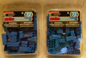NEW Make It Blocks Blue Building Blocks - 72 pieces x2 - Picture 1 of 4