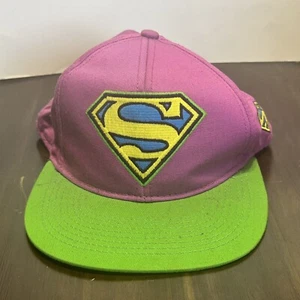 Superman Baseball Cap DC Comics Green Purple SnapBack Embroidered FREE SHIP - Picture 1 of 7