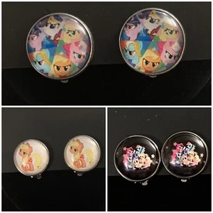 STAINLESS STEEL MY LITTLE PONY EARRINGS KIDS CLIP ON MLP STOCKING FILLER BUNDLE - Picture 1 of 8