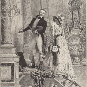 Illustriertes Theater - La Tosca - Porte Saint-Martin - - Pressestich 1887 - Bild 1 von 2