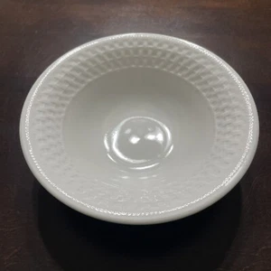 Oneida Sakura Basket Weave Pattern White Fruit Salad Dessert Sauce Bowl 6 1/4" - Picture 1 of 5
