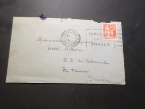FRANCIA 1934 Sello 283 Tipo PAZ, ÚNICO Sobre Carta FLAMA GITANAS - Imagen 1 de 4