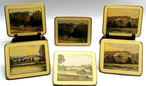 6 Vintage Pimpernel Photo Coasters Scenes of English Castles Made In England  - Picture 1 of 7