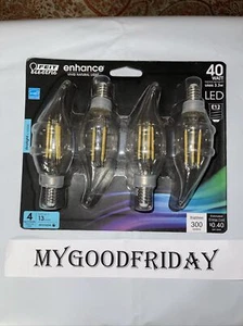 Feit Electric Enhance CA10 E12 (Candelabra) Filament LED Bulb (4) Daylight 40 W - Picture 1 of 3