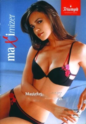 Sujetador Pushup Triumph Rose Strap Maximizer Negro Rosa 32B Foto 1 de 4