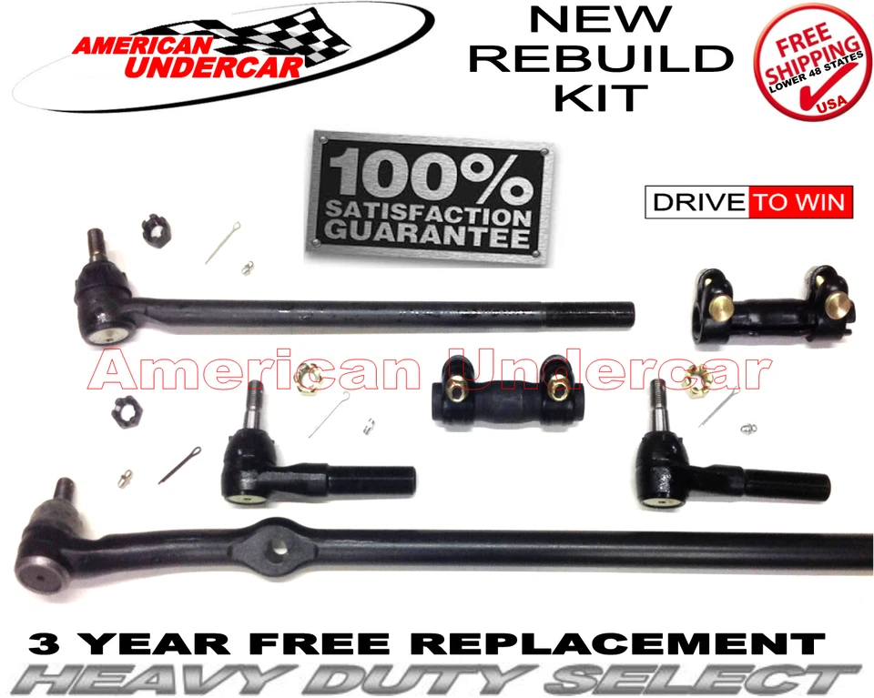 Heavy Duty Drag Link Tie Rod Sleeve Kit for Ford Bronco F100 150 250 350 2WD - Image 1 of 1