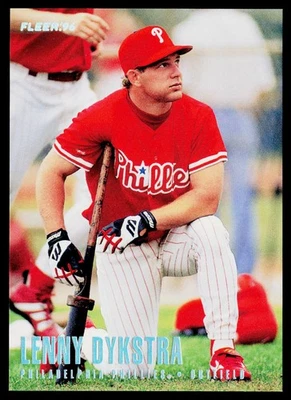 1996 Fleer #495 Lenny Dykstra Philadelphia Phillies - Image 1 of 2