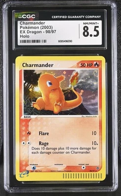 CGC 8.5 Charmander 2003 EX Dragon 98/97 Holo Pokemon Card - Image 1 of 2