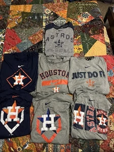 Mens MLB Houston Astros Nike Dri Fit Short Sleeve Tee T Shirt Size 2XL Lot 7 - Picture 1 of 8