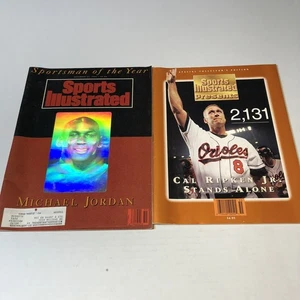 Vtg (2) Sports Illustrated Magazines Michael Jordan Cal Ripken Jr. 90s RGY - Picture 1 of 2