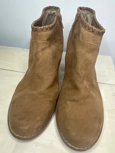 Dolce Vita Damen 11 hellbraune Wildleder Stiefeletten Blockabsatz Boho Chic Herbst neutral - Bild 1 von 7