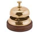 Campanello Campana da Hotel Reception in ottone con base in LEGNO