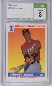 Partitura #671 Chipper Jones CSG 8 1991 - Imagen 1 de 2