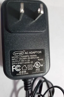 Adaptador de CA Lyangel con luz LY030SPS-150200U 15V 2A - CANTIDAD DISPONIBLE - ¡ENVÍO GRATUITO! Foto 1 de 4