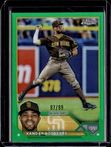 2023 Topps Chrome Green Refractors #44 Xander Bogaerts Serial #97/99 - Picture 1 of 2