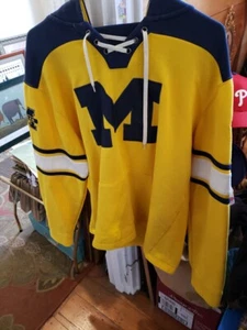 Michigan Yellow And Blue Lace Up Hoodie - Picture 1 of 7