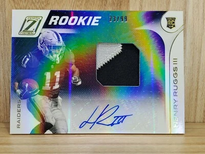 2020 Zenith HENRY RUGGS III Z Rookie Patch Auto RPA 2 Patches 4 Colors RC  /99 - Image 1 of 2