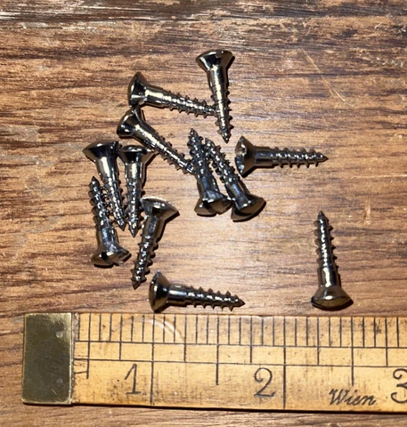 8 X 3/4” Wood Screw Slotted Oval Head Chrome Cover