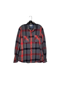 Wallace Barnes CPO Shirt Jacket Size L Mens Flannel Plaid Checks Long Sleeve - Picture 1 of 7