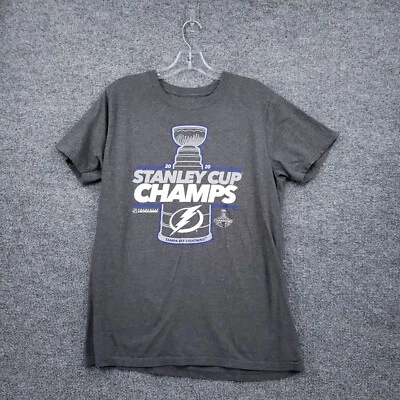Tampa Bay Lightning T-Shirt Mens M Medium Black Fanatics Stanley Cup NHL Hockey - Image 1 of 4