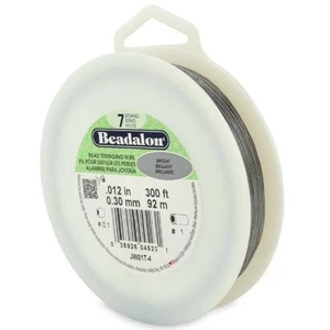 Beadalon BRIGHT .012" Bead Stringing Wire 7 Strand Flex Wire - 300ft Bulk Spool - Picture 1 of 1