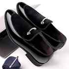 Elegant Men Shoes Slip on Loafers Pointed Toe Flats Footwear Plus Size 38-48