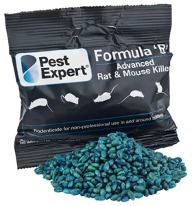 Pest Expert Formula B Rat Killer Poison Max Strength Strong Rodent Bait 15x 100g - Picture 1 of 1