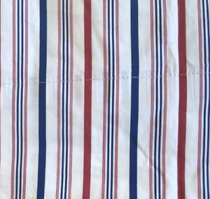 Ralph Lauren Red White Blue Striped Full Flat Sheet Excellent