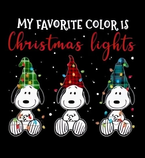 My Favorite Color Is Christmas Lights Snoopy Refrigerator Fridge MAGNET - Image 1 of 1