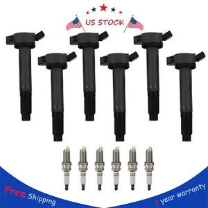 6pcs Ignition Coil & Spark Plug Pack fits For 2005-2018 Toyota Avalon 3.5L UF487 - Picture 1 of 24