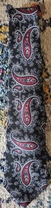 HAGGAR MEN’S PAISLEY 100%  POLYESTER TIE NECKTIE MULTICOLOR MADE IN USA - Picture 1 of 6