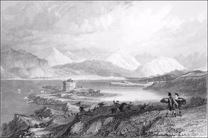ATTACK of DUNSTAFFNAGE CASTLE by the Marquess of MONTROSE -Engraving from 19th c - Picture 1 of 2