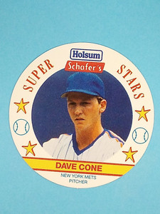 1989 Holsum Schafer's Bakeries Super Stars Discs David Cone New York Mets #19 ⚾