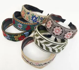 Retro Floral Headband, Headbands for Women, Hair Accessories, Knot Headband, Uni - Picture 1 of 7