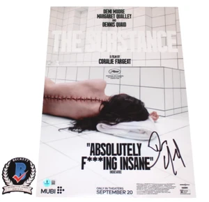 DENNIS QUAID SIGNED 'THE SUBSTANCE' 12x18 MOVIE FILM POSTER HARVEY BECKETT COA - Picture 1 of 3