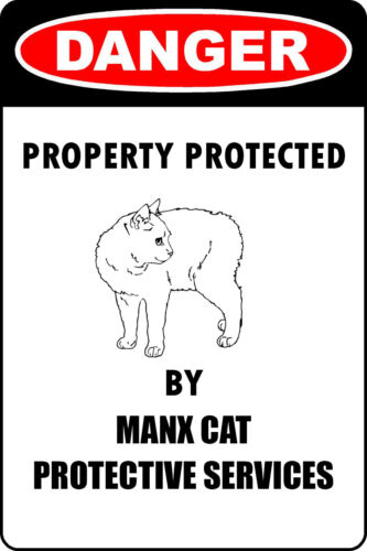 Manx Cat Parking Only Aluminum Metal Sign