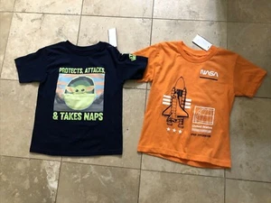2 camicie a maniche corte da ragazzo (Star Wars, NASA), entrambe taglia 5 - Foto 1 di 6