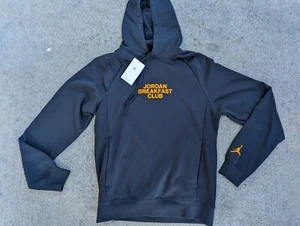 NWT NIKE AIR JORDAN BREAKFAST CLUB DRI FIT HOODY sz S SMALL black yellow retro - Picture 1 of 4