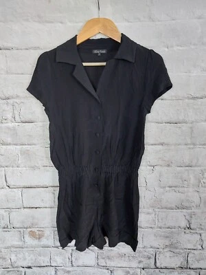 King Louie Damen Jumpsuit Overall Einteiler Gr. S Kurzarm Schwarz - Bild 1 von 4