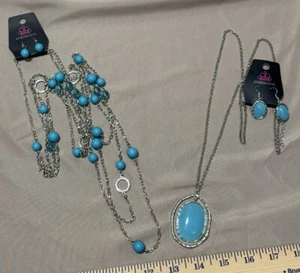 paparazzi schmuck 2 Halsketten und Ohrringe Sets Neu mit Etikett - Bild 1 von 5