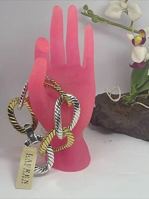 BNWT Ralph by Ralph Lauren Gold & Silver Chunky Chain Rope Design Link Bracelet - Image 1 of 4