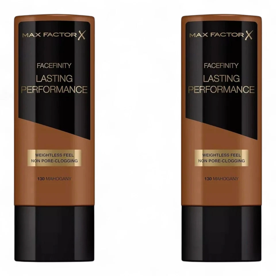 2 x Max Factor Facefinity Lasting Performance Liquid Foundation 130 Mahogany - Image 1 of 4
