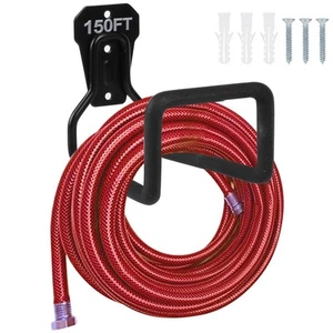 Metal Garden Hose Holder Heavy Duty Hose Hanger Wall Mounted Water Hose Holder F - Picture 1 of 7