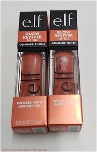 2er PACK. e.l.f. Glow Reviver Lippenöl-Schimmer - superneutral - 0,25 fl. Oz. - Bild 1 von 2