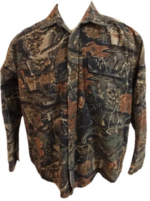 Men Cabela’s Chamois Shirt L/S 2 Pocket XL  - Camouflage Seclusion 3D - image 1 of 4
