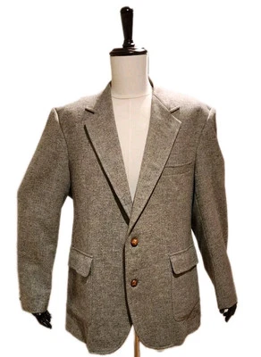 BLAZER VINTAGE PENDLETON LÃ DONEGAL TWEED COLORIDO MANCHA BI-SWING COSTAS 42 Longo - Imagem 1 de 4