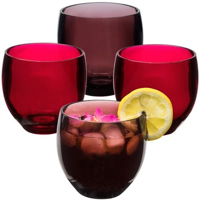 4x Camping Glas 400ml bunt Wasserglas Gläser Acryl Set Party Trinkglas Weinglas - Bild 1 von 4