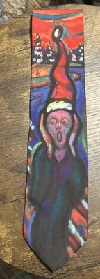 Corbata de Navidad Scream - Ralph Marlin 1996 vintage años 90 - Edvard Munch Foto 1 de 3